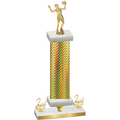 Premium Single Gold Carbon Fiber Second Place Volleyball Trophy