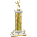 Premium Single Gold Carbon Fiber Year Volleyball Trophy