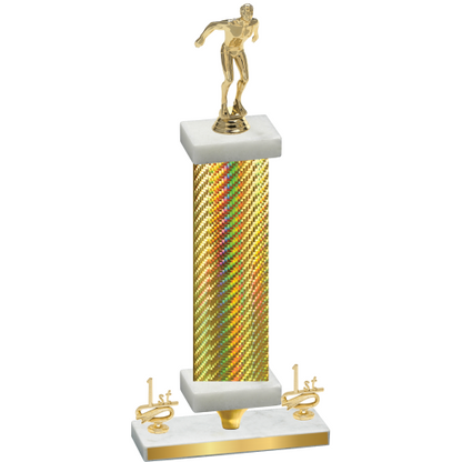 Premium Single Gold Carbon Fiber First Place Swimming Trophy