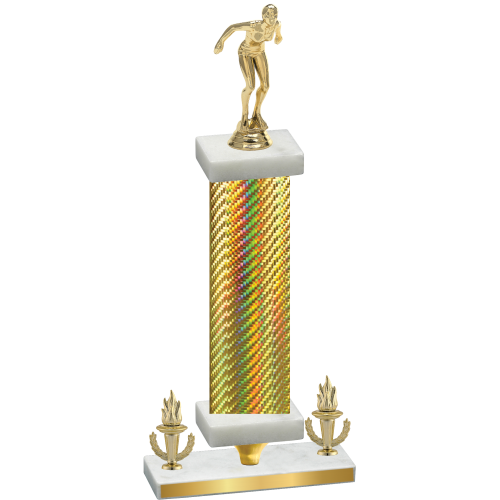 Premium Single Gold Carbon Fiber Victory Tennis Trophy