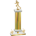 Premium Single Gold Carbon Fiber First Place Football Trophy