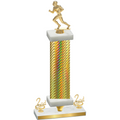 Premium Single Gold Carbon Fiber Second Place Football Trophy