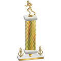 Premium Single Gold Carbon Fiber Victory Football Trophy