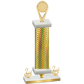 Premium Single Gold Carbon Fiber Second Place Insert Trophy