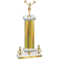 Premium Single Gold Carbon Fiber Victory Cheerleading Trophy