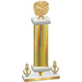 Premium Single Gold Carbon Fiber Victory Cheerleading Trophy