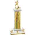 Premium Single Gold Carbon Fiber First Place Hockey Trophy