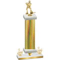 Premium Single Gold Carbon Fiber Third Place Hockey Trophy