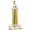 Premium Single Gold Carbon Fiber Fourth Place Hockey Trophy