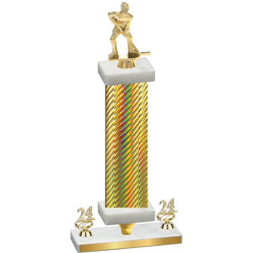 Premium Single Gold Carbon Fiber Year Hockey Trophy