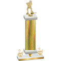 Premium Single Gold Carbon Fiber Second Place Hockey Trophy