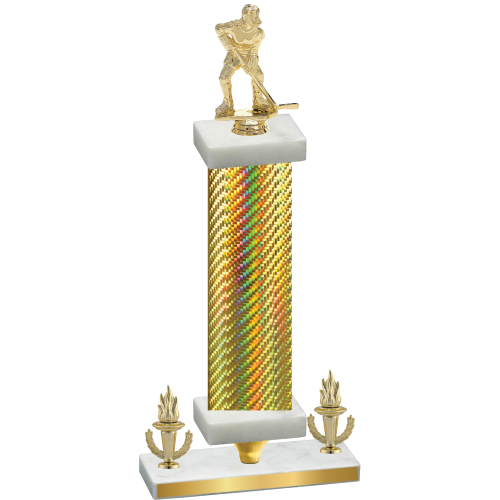 Premium Single Gold Carbon Fiber Victory Hockey Trophy