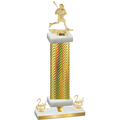 Premium Single Gold Carbon Fiber Second Place Lacrosse Trophy
