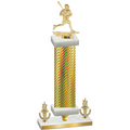 Premium Single Gold Carbon Fiber Victory Lacrosse Trophy