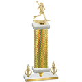 Premium Single Gold Carbon Fiber Victory Lacrosse Trophy