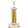Premium Single Gold Carbon Fiber Second Place Victory Trophy