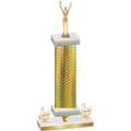 Premium Single Gold Carbon Fiber Third Place Victory Trophy