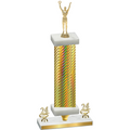 Premium Single Gold Carbon Fiber Year Victory Trophy