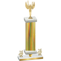 Premium Single Gold Carbon Fiber Year Victory Trophy