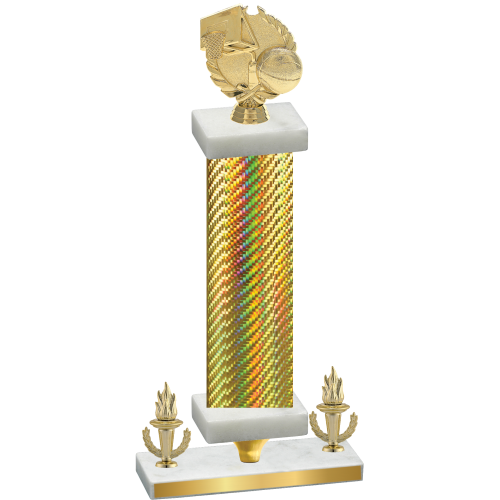 Premium Single Gold Carbon Fiber Victory Basketball Trophy