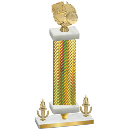 Premium Single Gold Carbon Fiber Victory Basketball Trophy