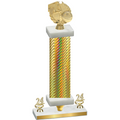 Premium Single Gold Carbon Fiber Year Basketball Trophy