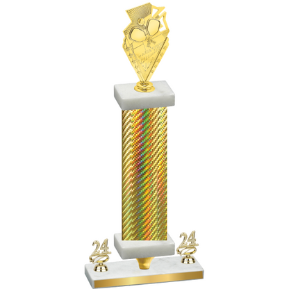 Premium Single Gold Carbon Fiber Year Pickleball Trophy