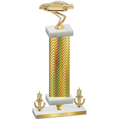 Premium Single Gold Carbon Fiber Victory Cars Trophy