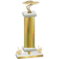 Premium Single Gold Carbon Fiber First Place Cars Trophy
