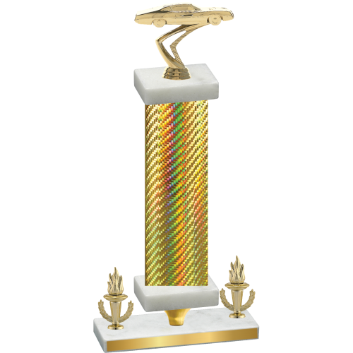 Premium Single Gold Carbon Fiber Victory Cars Trophy