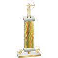 Premium Single Gold Carbon Fiber First Place Archery Trophy