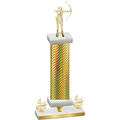 Premium Single Gold Carbon Fiber Fourth Place Archery Trophy