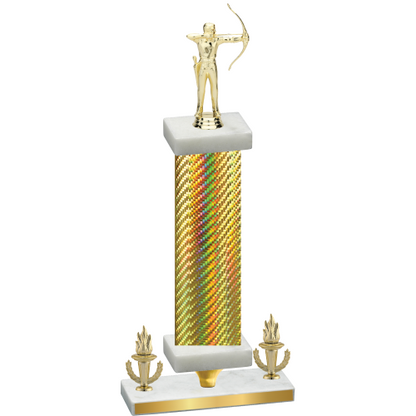 Premium Single Gold Carbon Fiber Victory Archery Trophy
