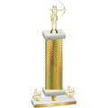 Premium Single Gold Carbon Fiber Fourth Place Archery Trophy