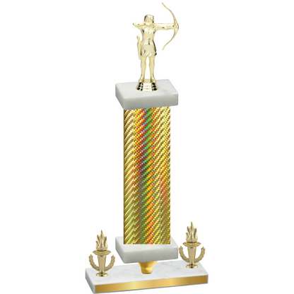 Premium Single Gold Carbon Fiber Victory Archery Trophy