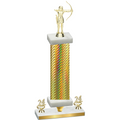 Premium Single Gold Carbon Fiber Year Archery Trophy