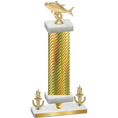Premium Single Gold Carbon Fiber Victory Fishing Trophy