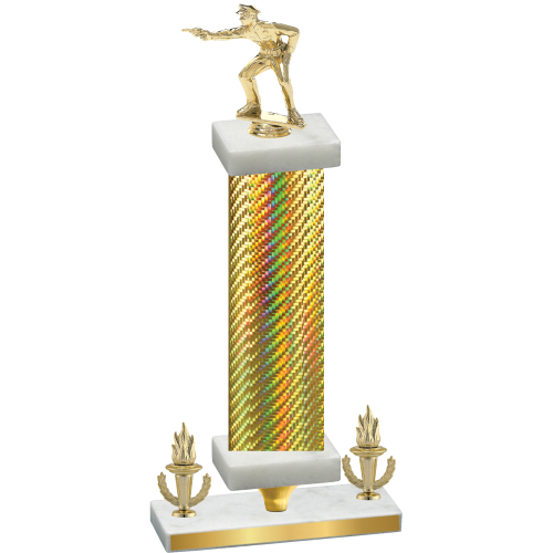 Premium Single Gold Carbon Fiber Victory Shooter Trophy