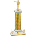Premium Single Gold Carbon Fiber First Place Shooter Trophy