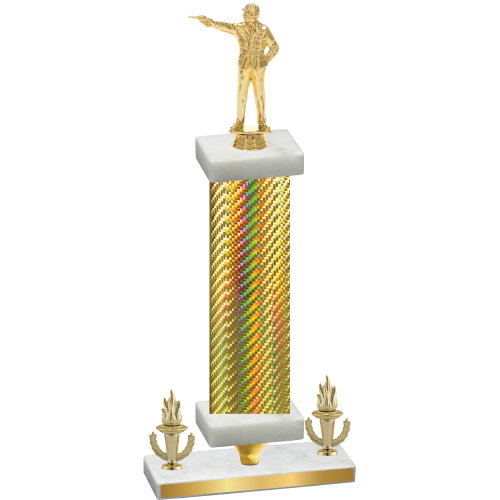 Premium Single Gold Carbon Fiber Victory Shooter Trophy