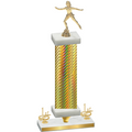 Premium Single Gold Carbon Fiber First Place Skater Trophy