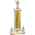 Premium Single Gold Carbon Fiber Victory Holiday Trophy