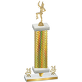 Premium Single Gold Carbon Fiber Year Majorette Trophy