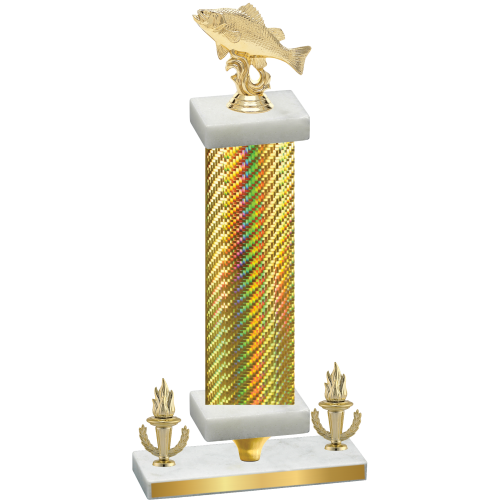 Premium Single Gold Carbon Fiber Victory Fishing Trophy