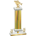 Premium Single Gold Carbon Fiber Year Fishing Trophy