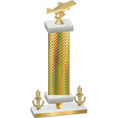 Premium Single Gold Carbon Fiber Victory Fishing Trophy