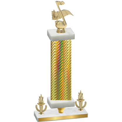 Premium Single Gold Carbon Fiber Victory Music Trophy