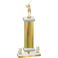 Premium Single Gold Carbon Fiber Year Golf Trophy