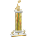 Premium Single Gold Carbon Fiber Year Golf Trophy