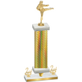 Premium Single Gold Carbon Fiber Second Place Karate Trophy